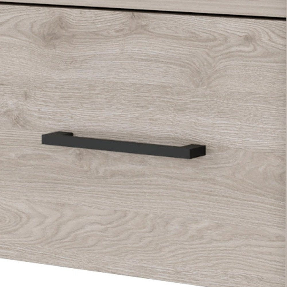 Gray Wood One Drawer Floating Nightstand - 10-inch
