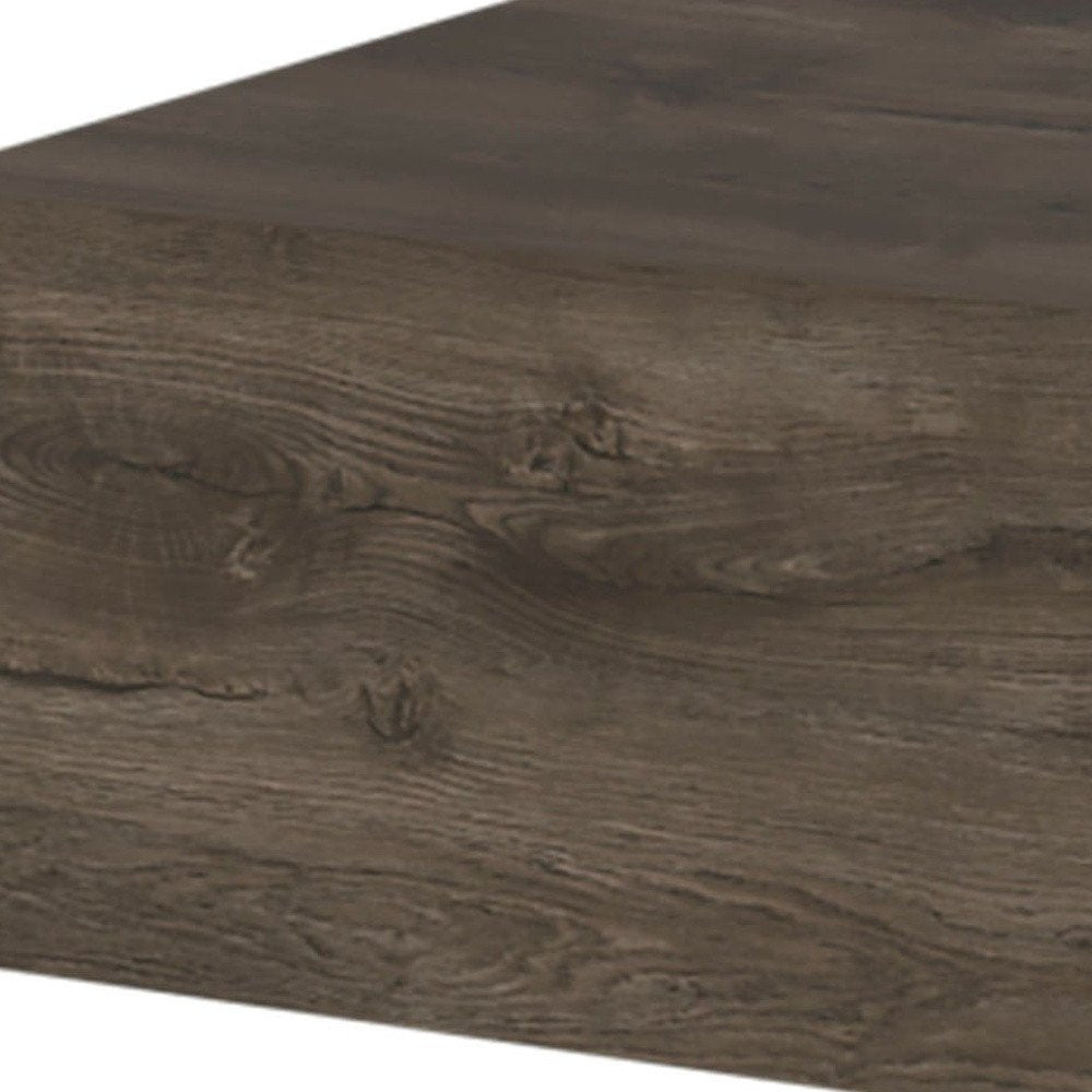 Brown Wood One Drawer Floating Nightstand - 16-inch