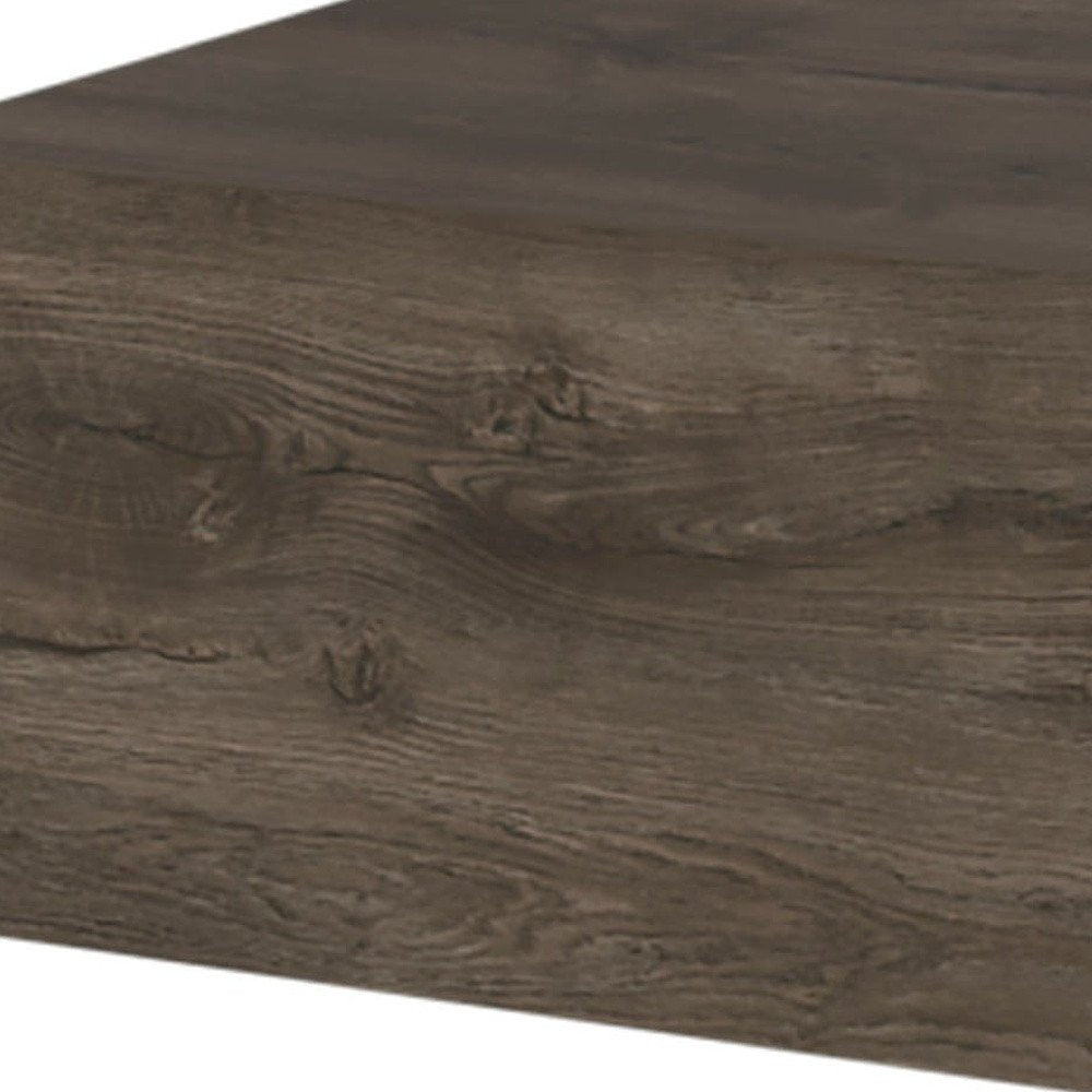 Brown Wood One Drawer Floating Nightstand - 16-inch