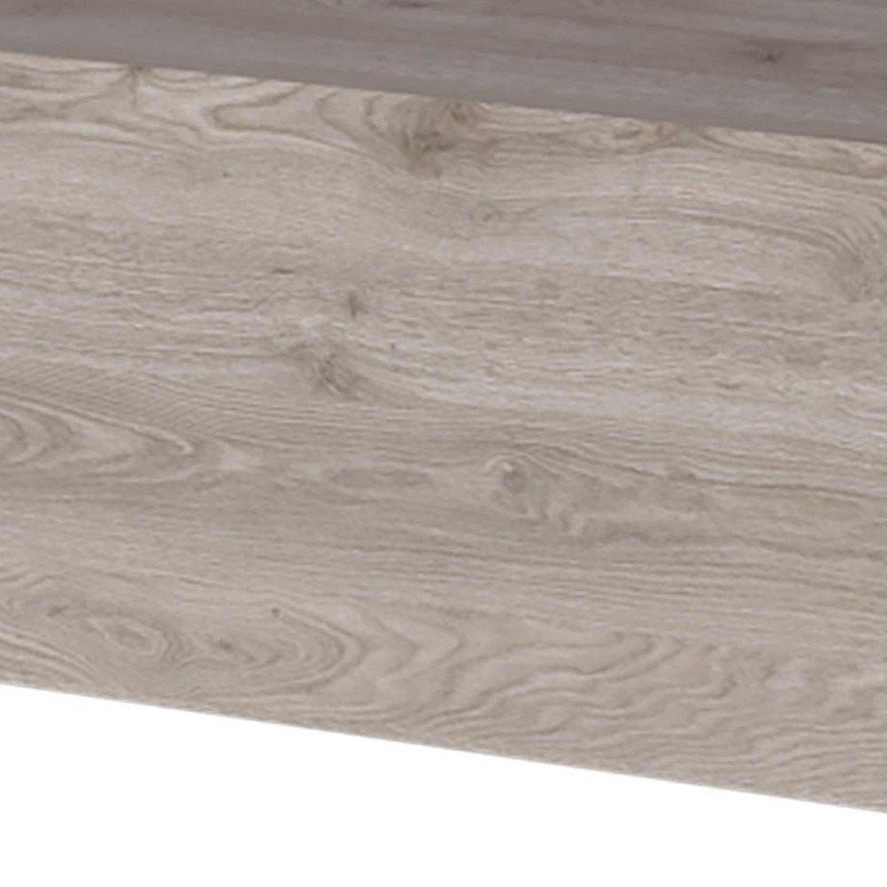 Gray Wood One Drawer Floating Nightstand - 16-inch
