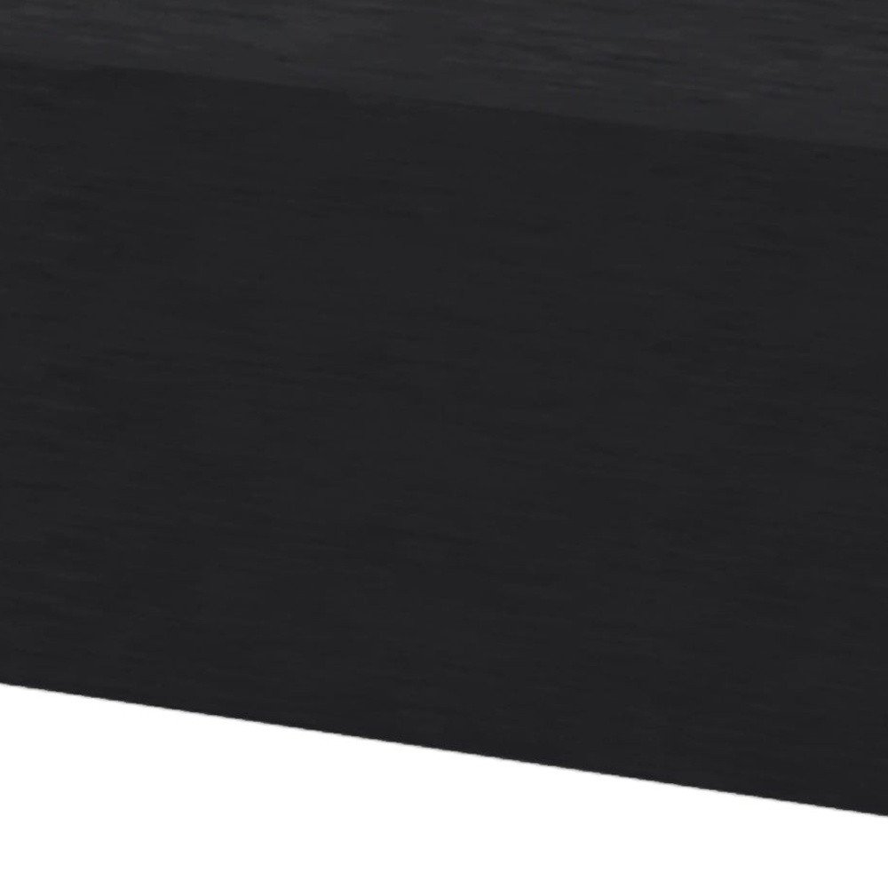 Black Wood One Drawer Floating Nightstand - 16-inch