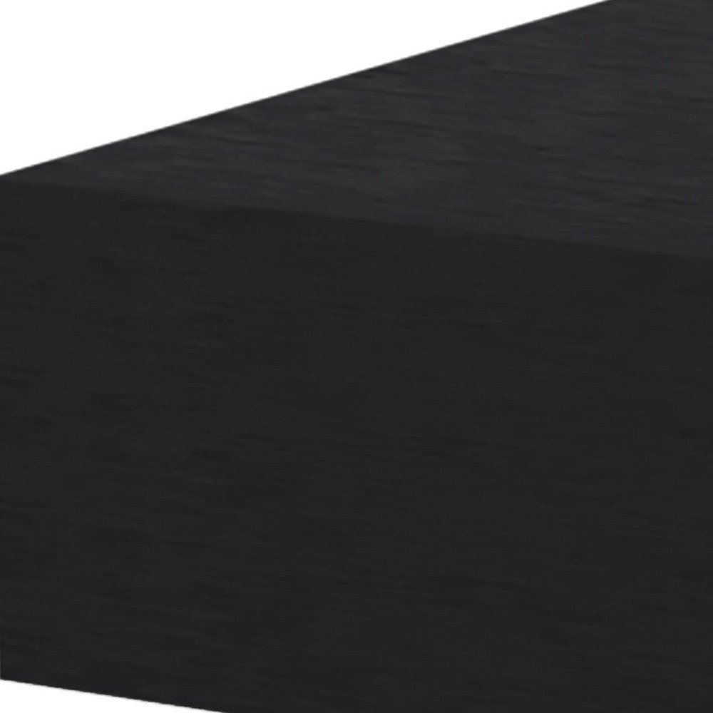 Black Wood One Drawer Floating Nightstand - 16-inch