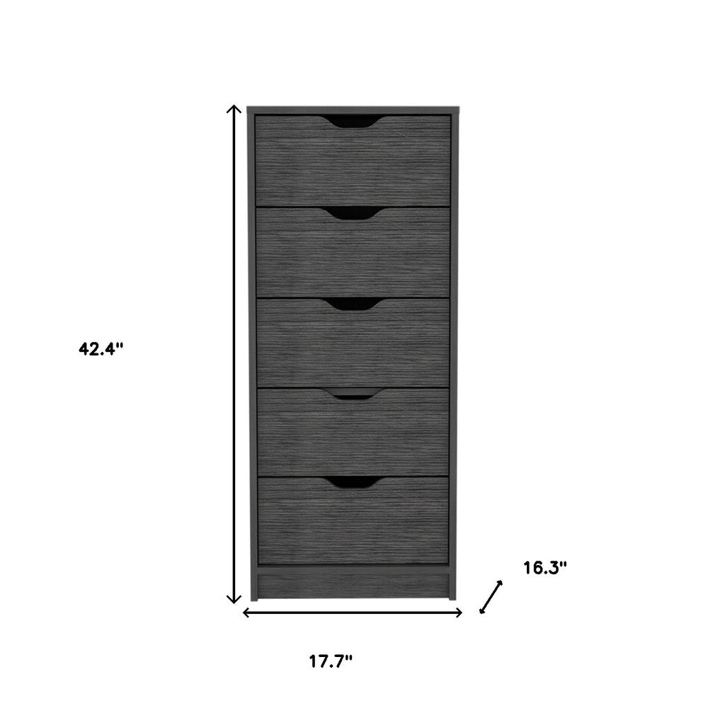 White Five Drawer Standard Chest - 18-inch