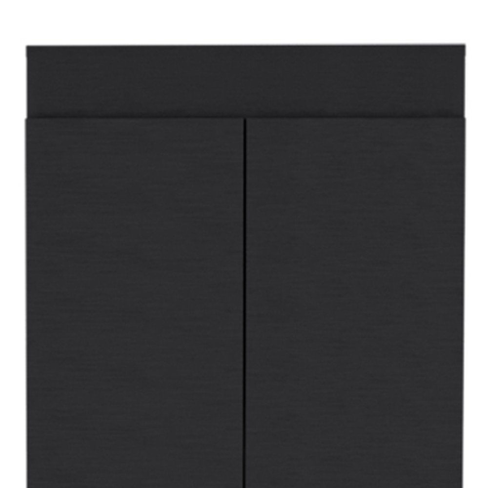 Black Wood Pantry or Storage Closet - 67-inch