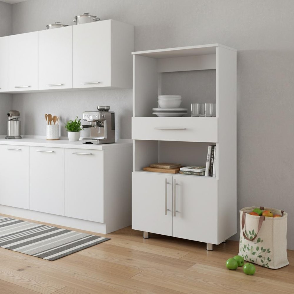 White Wood Pantry or Storage Closet - 48-inch