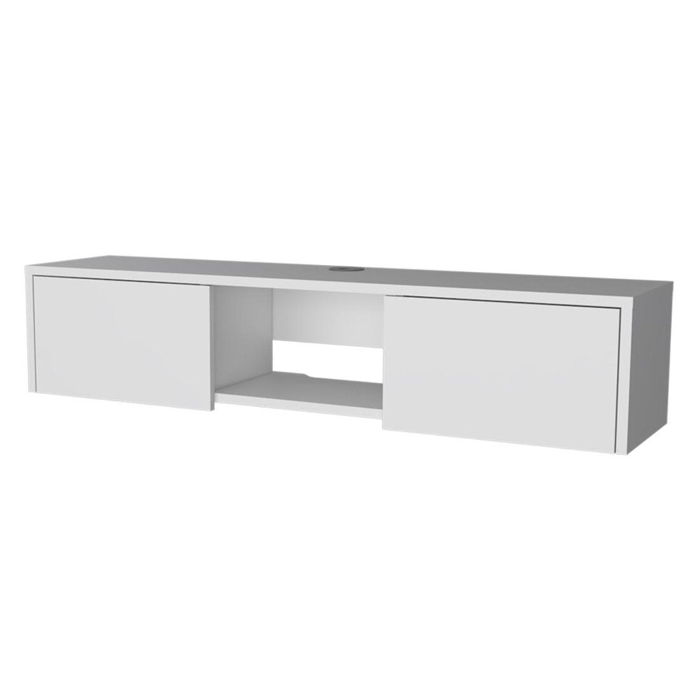 White Floating Mount TV Stand - 49-inch