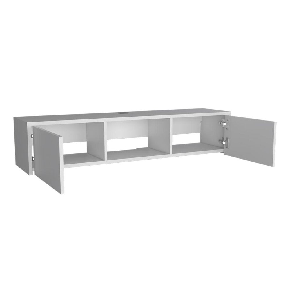 White Floating Mount TV Stand - 49-inch