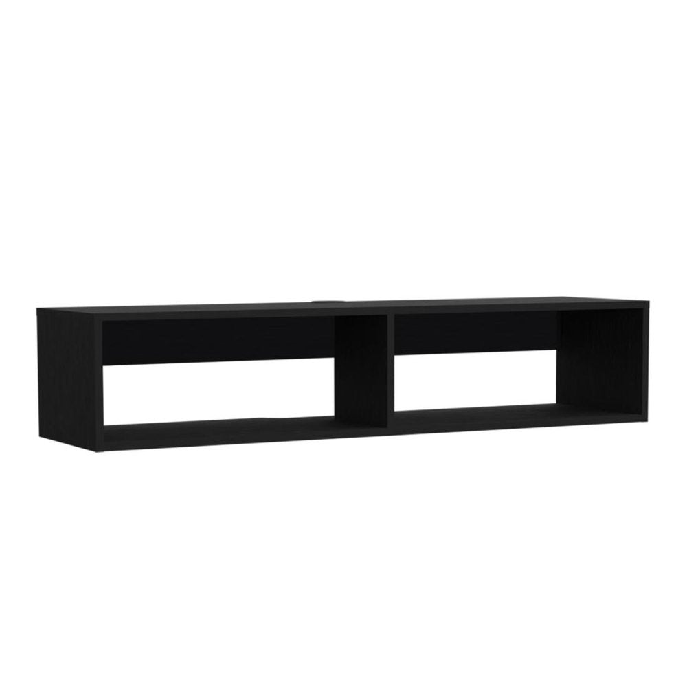 Black Floating Mount Entertainment Center - 48-inch