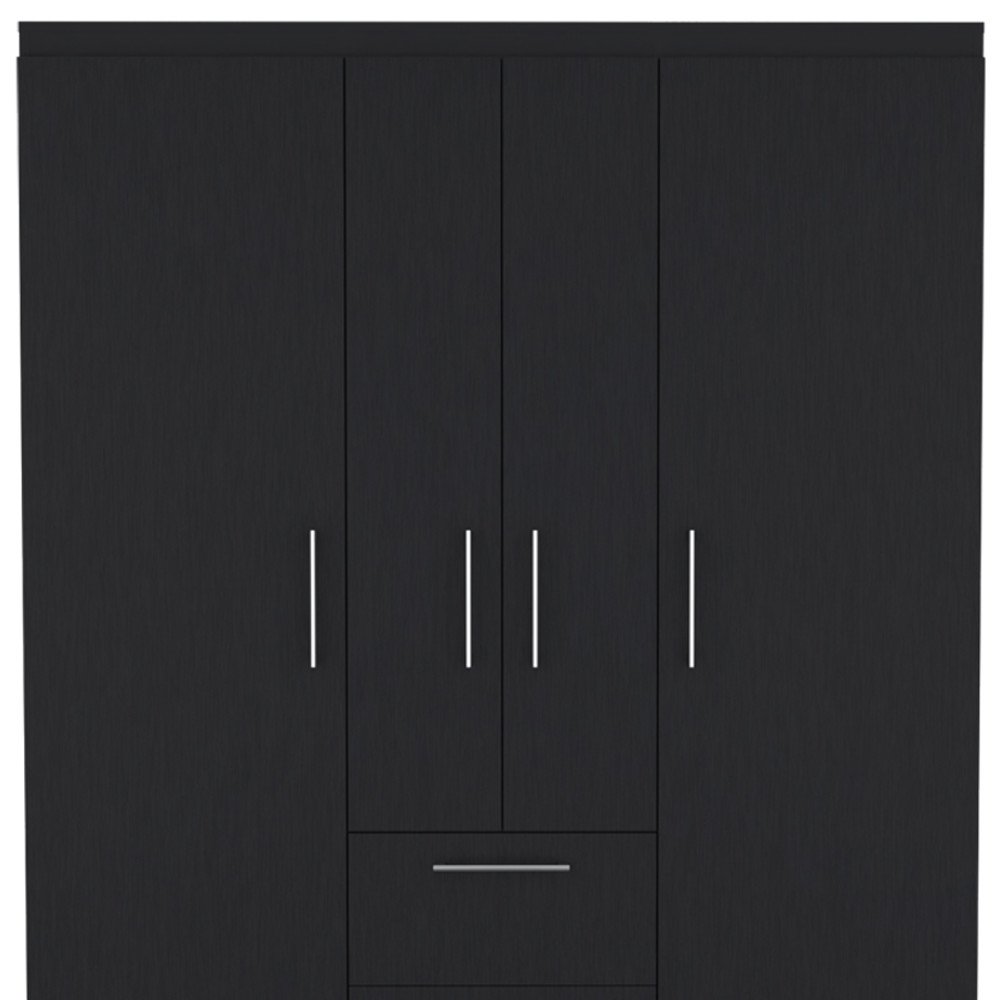 White Wood Four Door Two Drawer Combo Dresser - 70-inch