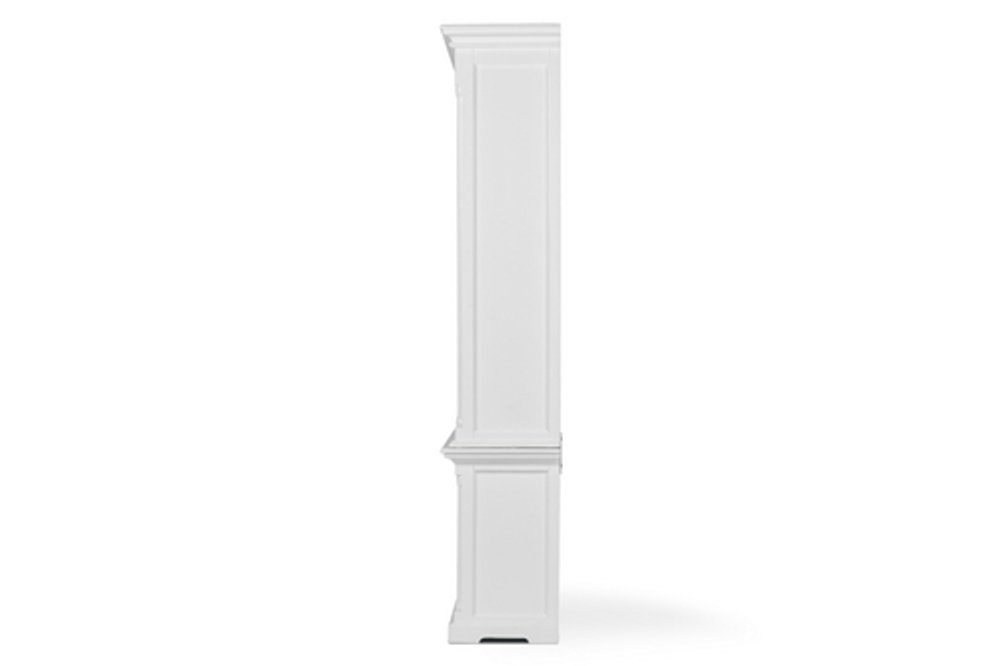 White Solid Wood Frame Dining Hutch with Fourteen Shelves - 65-inch