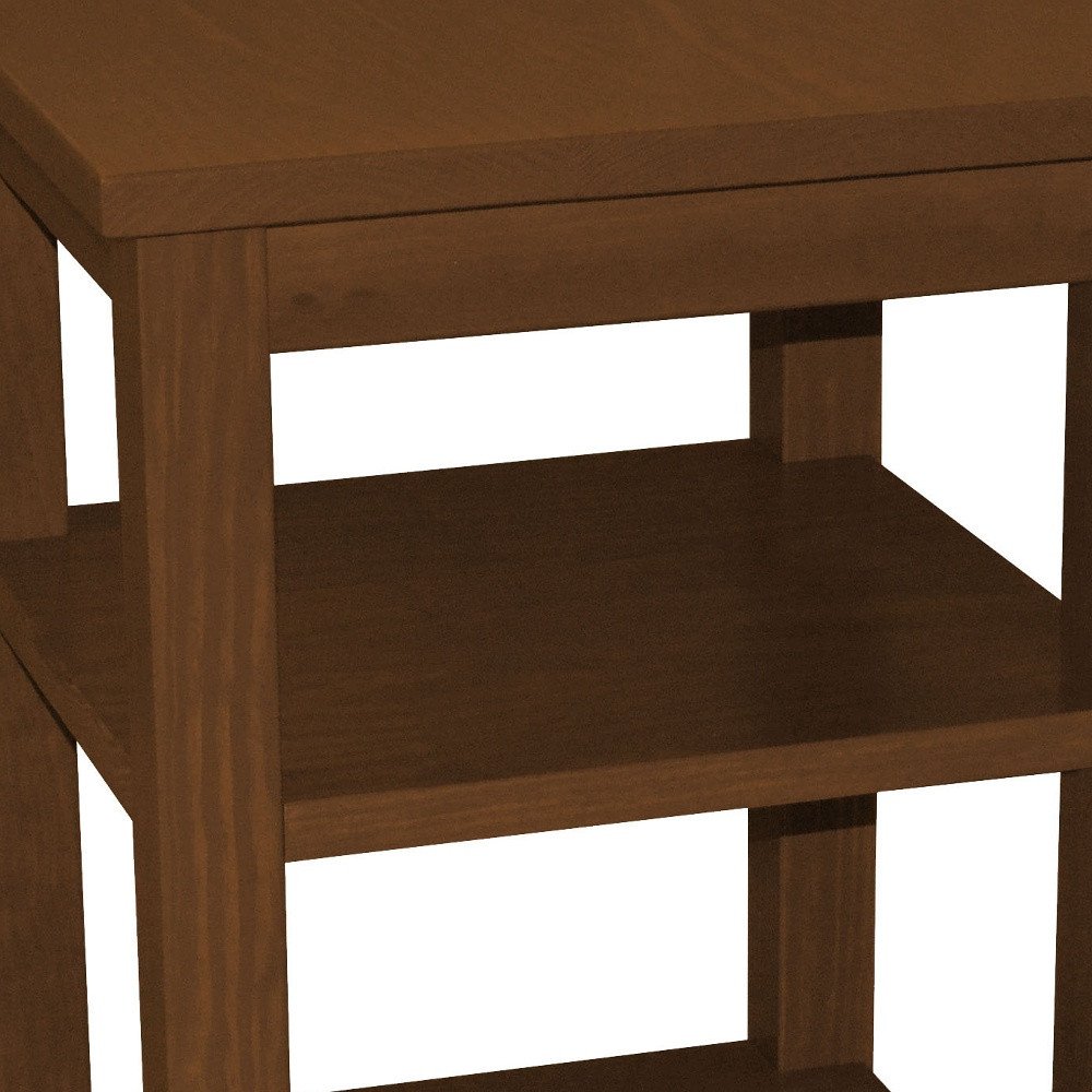 Brown Solid Wood Nightstand - 28-inch