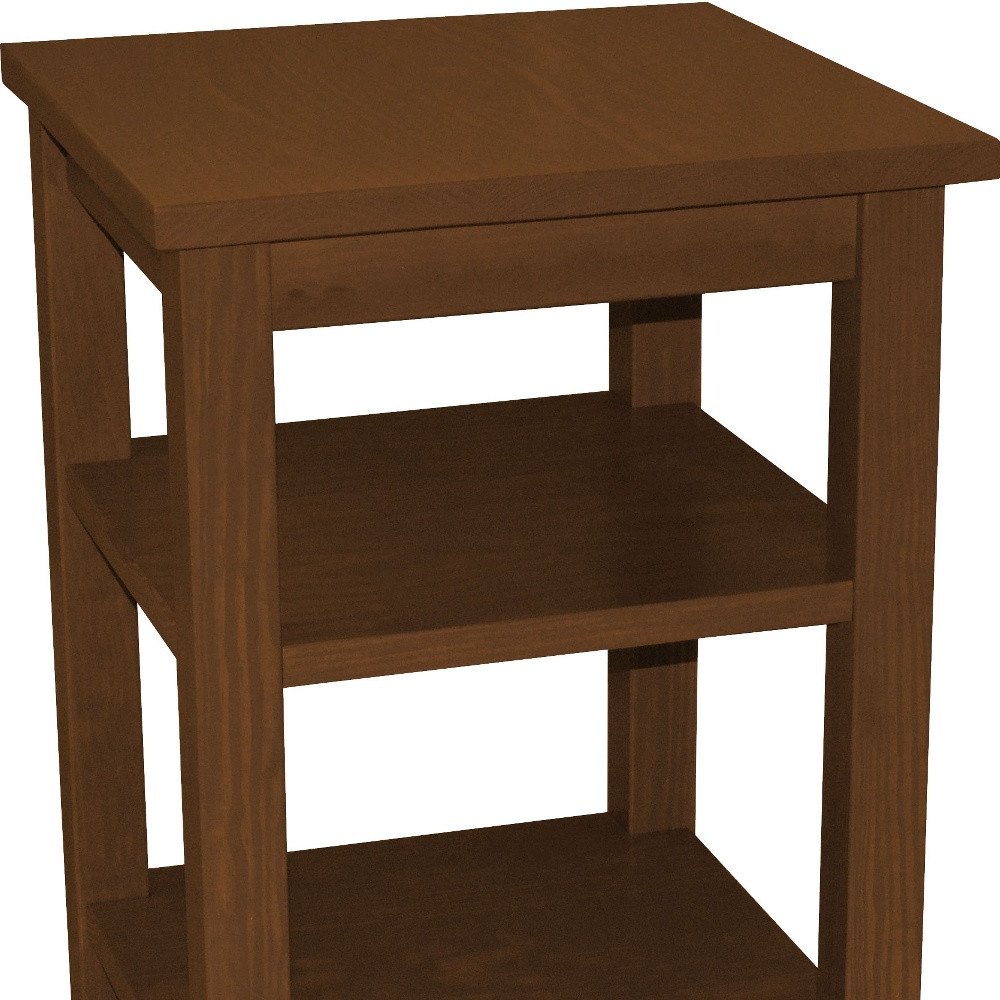 Brown Solid Wood Nightstand - 28-inch