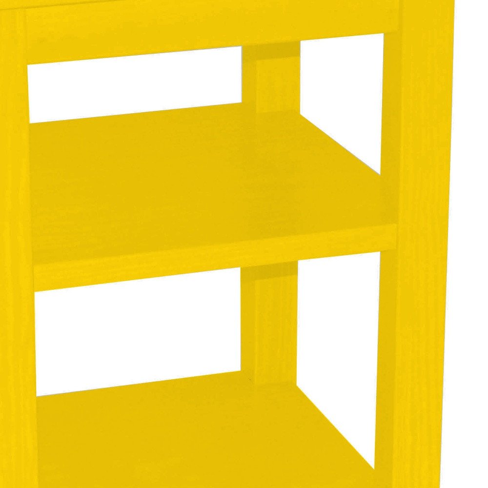 Yellow Solid Wood Nightstand - 28-inch