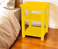 Yellow Solid Wood Nightstand - 28-inch