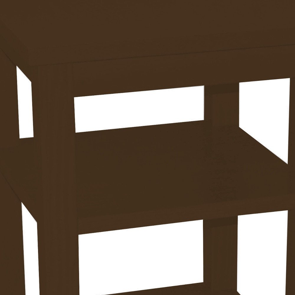 Dark Brown Solid Wood Nightstand - 28-inch