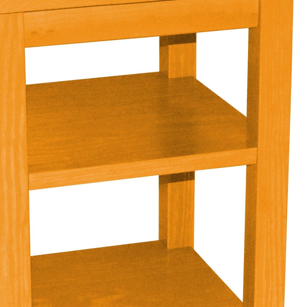 Yellow Solid Wood Nightstand - 28-inch