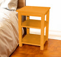 Yellow Solid Wood Nightstand - 28-inch