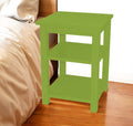 Green Solid Wood Nightstand - 28-inch