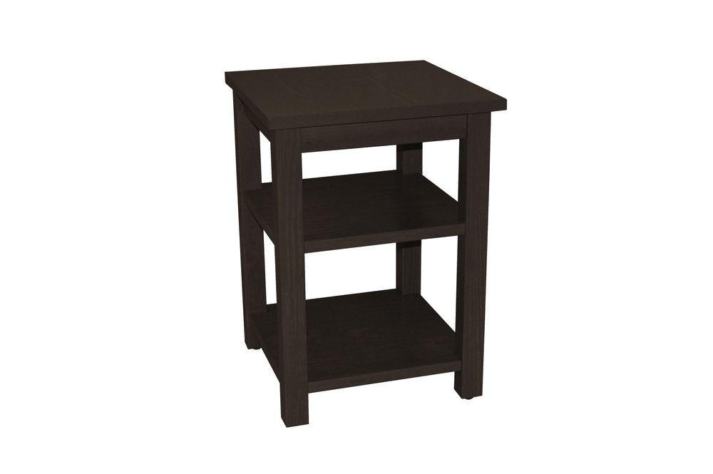 Brown Solid Wood Nightstand - 28-inch