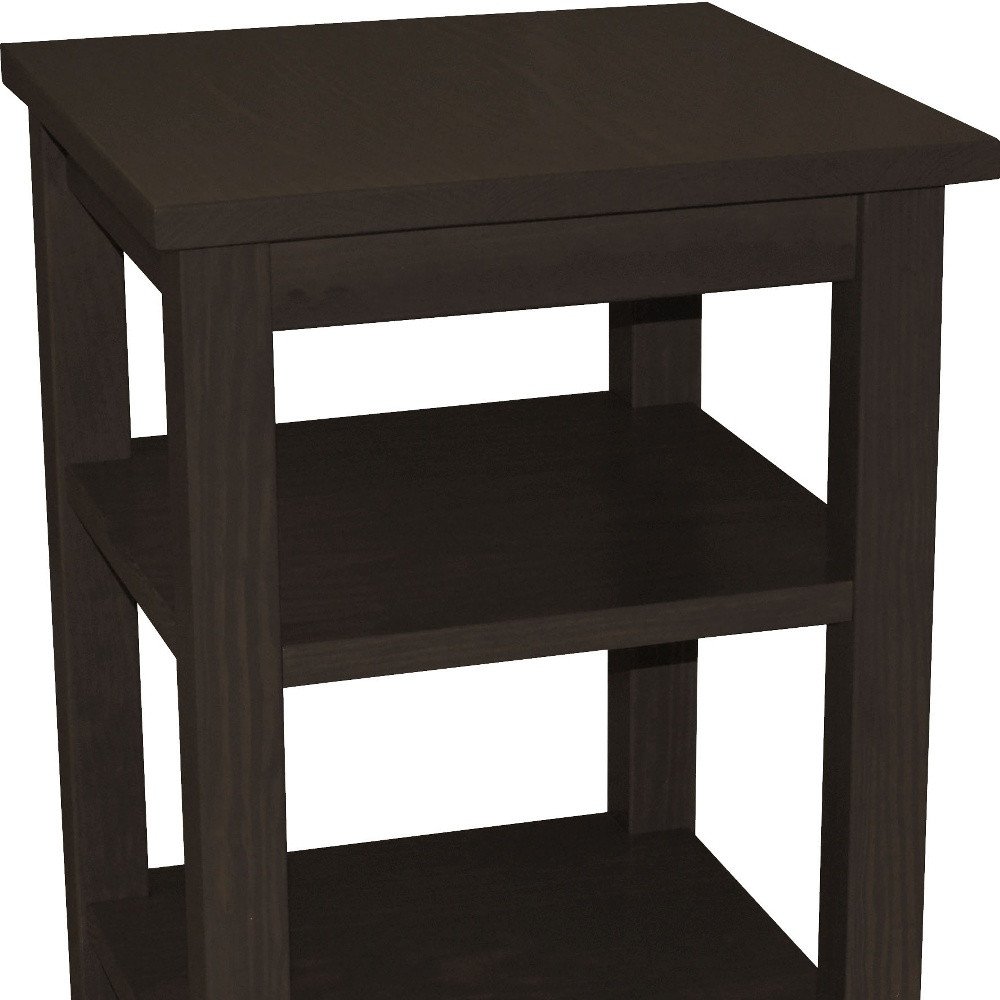Brown Solid Wood Nightstand - 28-inch