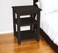 Brown Solid Wood Nightstand - 28-inch