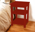 Red Solid Wood Nightstand - 28-inch