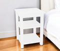 White Solid Wood Nightstand - 28-inch