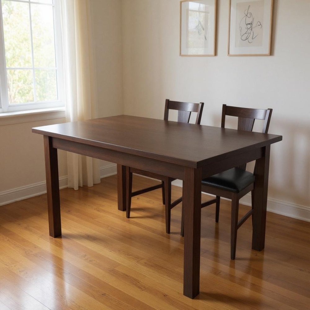 Raw Umber Solid Wood Dining Table - 48-inch