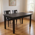 Black Solid Wood Dining Table - 48-inch