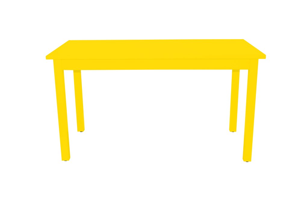 Yellow Solid Wood Dining Table - 48-inch
