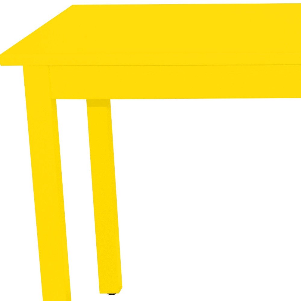 Yellow Solid Wood Dining Table - 48-inch