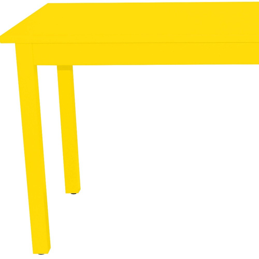 Yellow Solid Wood Dining Table - 48-inch