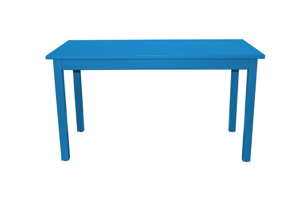 Caribbean Blue Solid Wood Dining Table - 48-inch