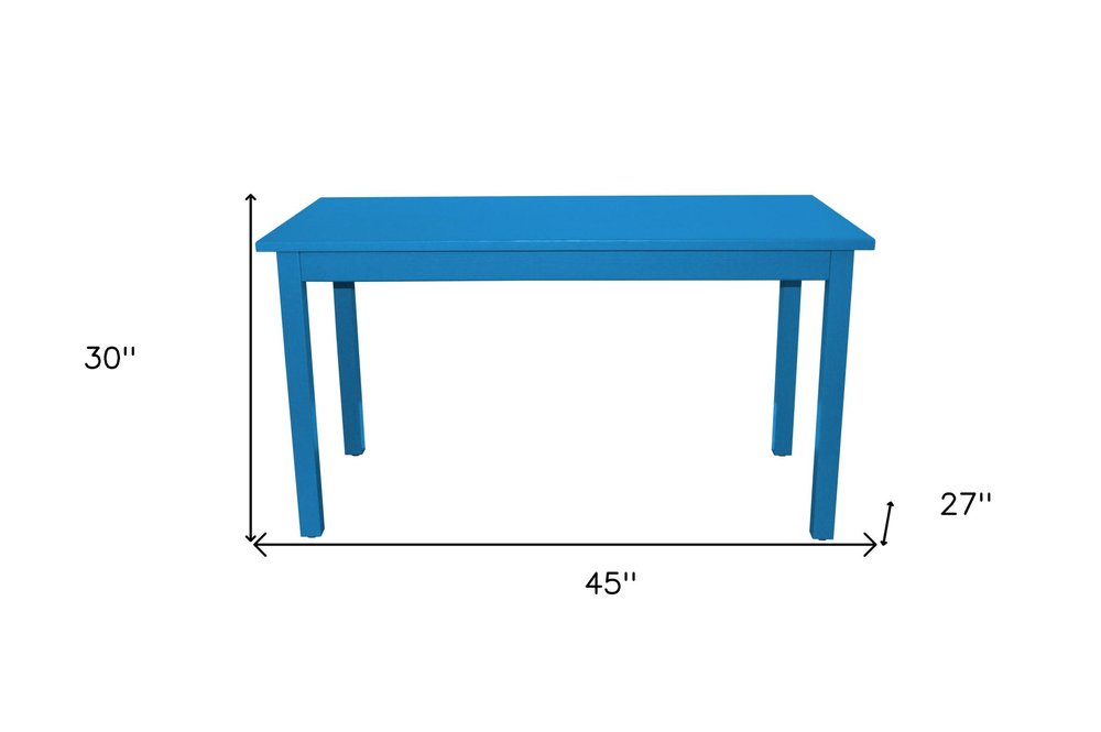 Caribbean Blue Solid Wood Dining Table - 48-inch