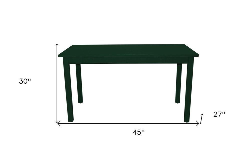Dark Green Solid Wood Dining Table - 48-inch