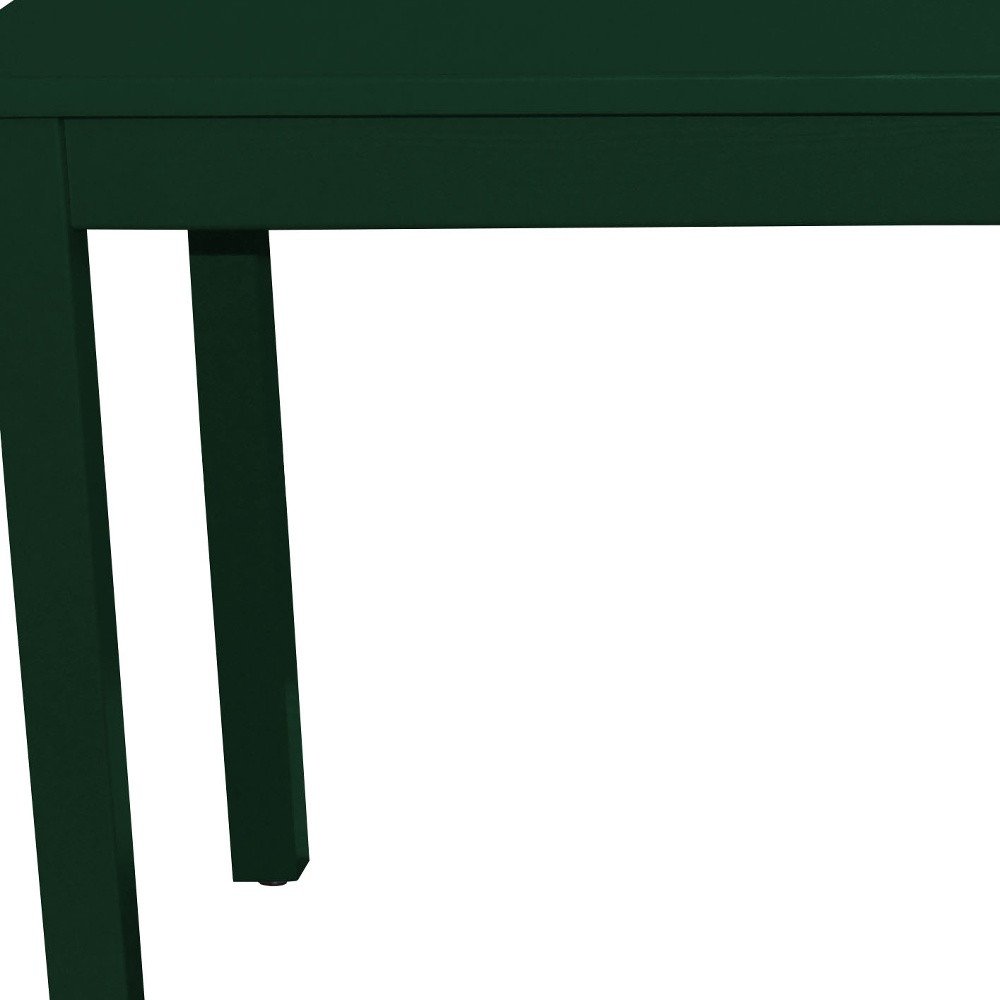 Dark Green Solid Wood Dining Table - 48-inch