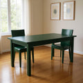 Dark Green Solid Wood Dining Table - 48-inch