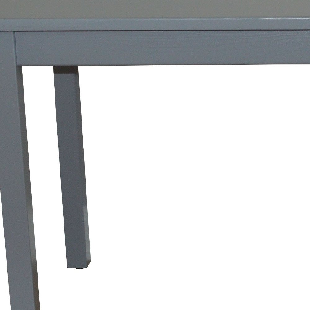 Gray Solid Wood Dining Table - 48-inch