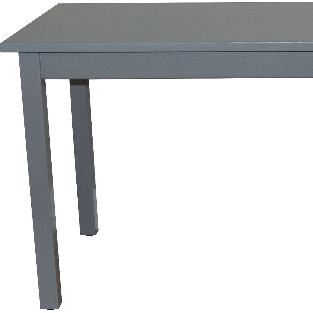 Gray Solid Wood Dining Table - 48-inch