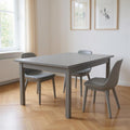 Gray Solid Wood Dining Table - 48-inch