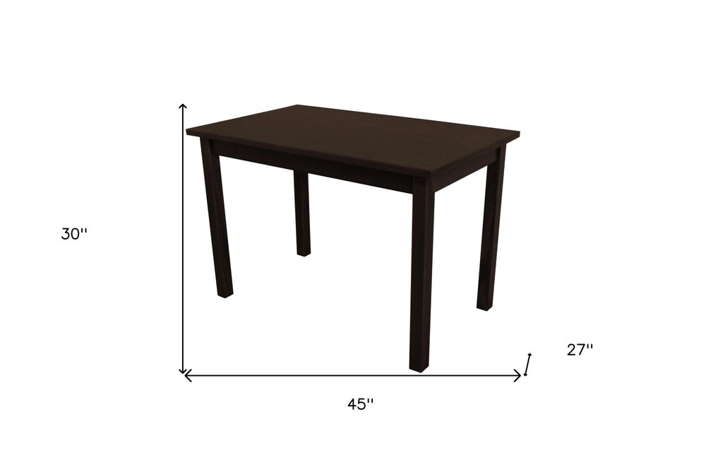 Dark Brown Solid Wood Dining Table - 48-inch