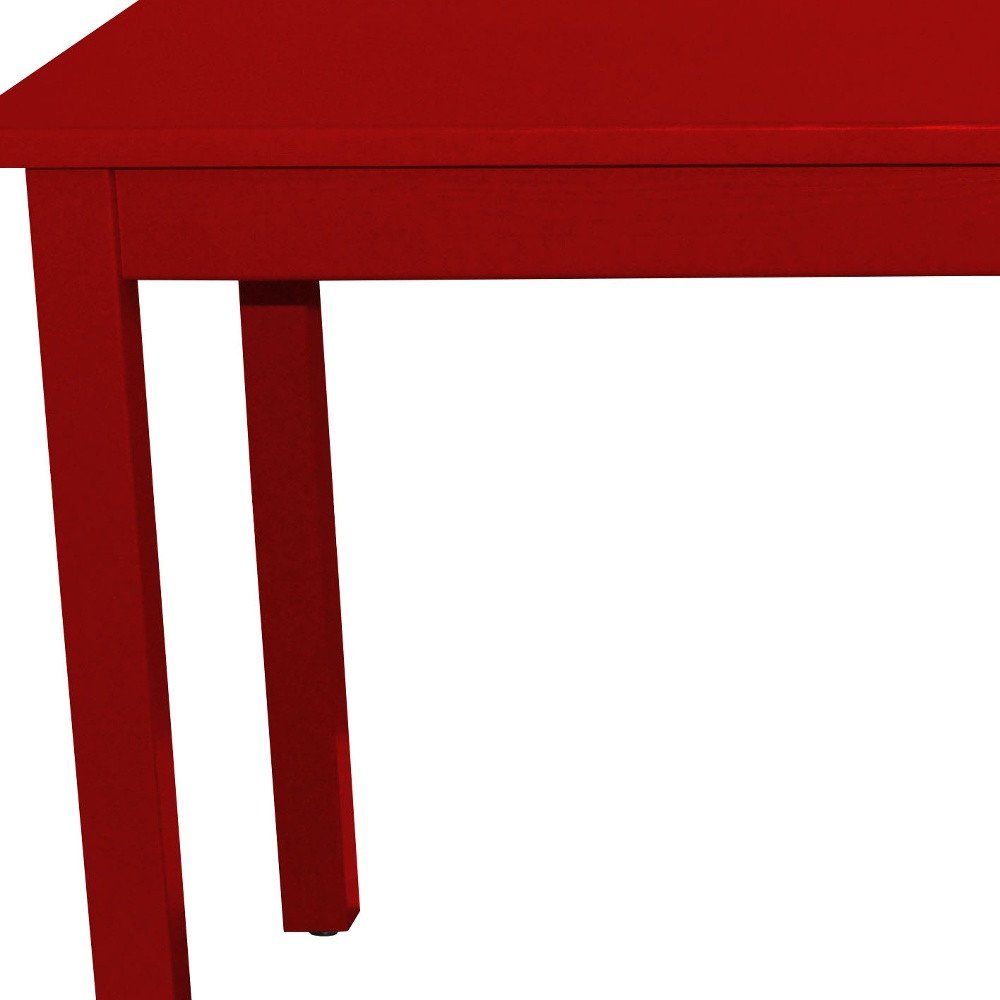 Fire Engine Red Solid Wood Dining Table - 48-inch