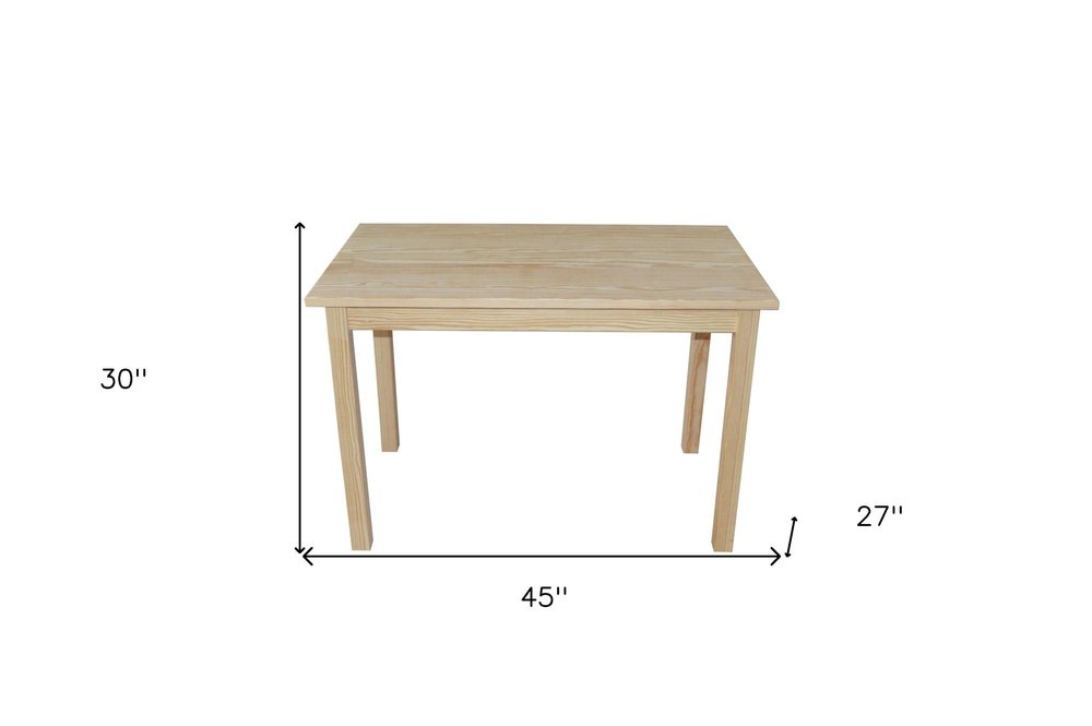 Natural Solid Wood Dining Table - 48-inch