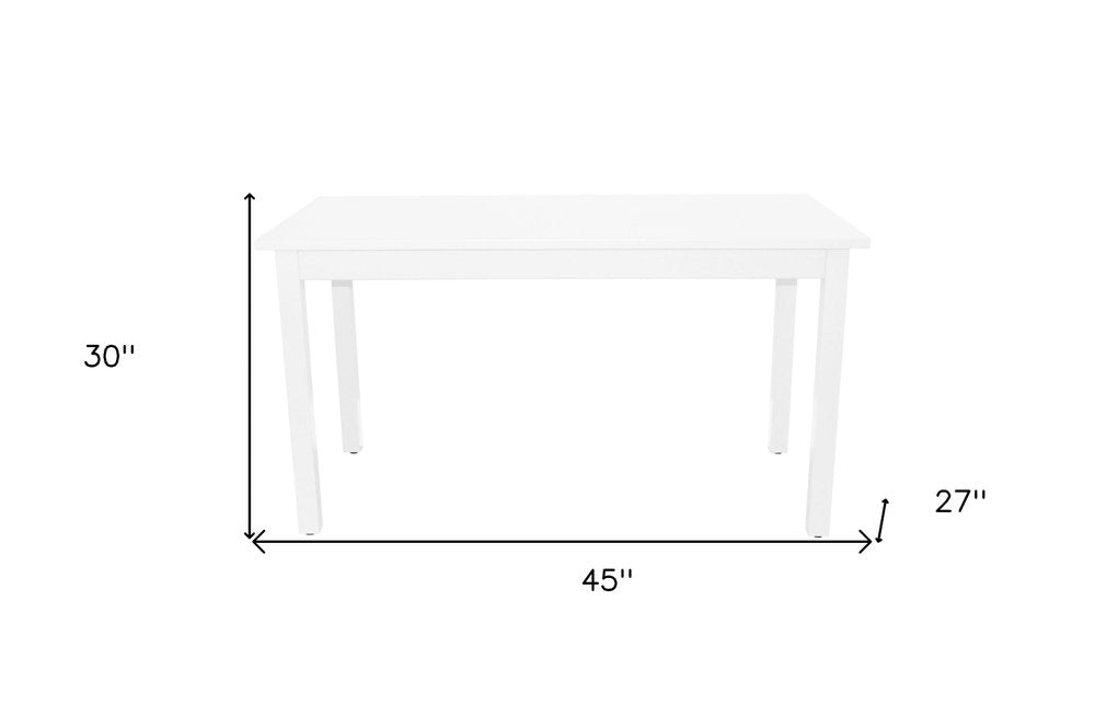 White Solid Wood Dining Table - 48-inch