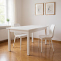 White Solid Wood Dining Table - 48-inch