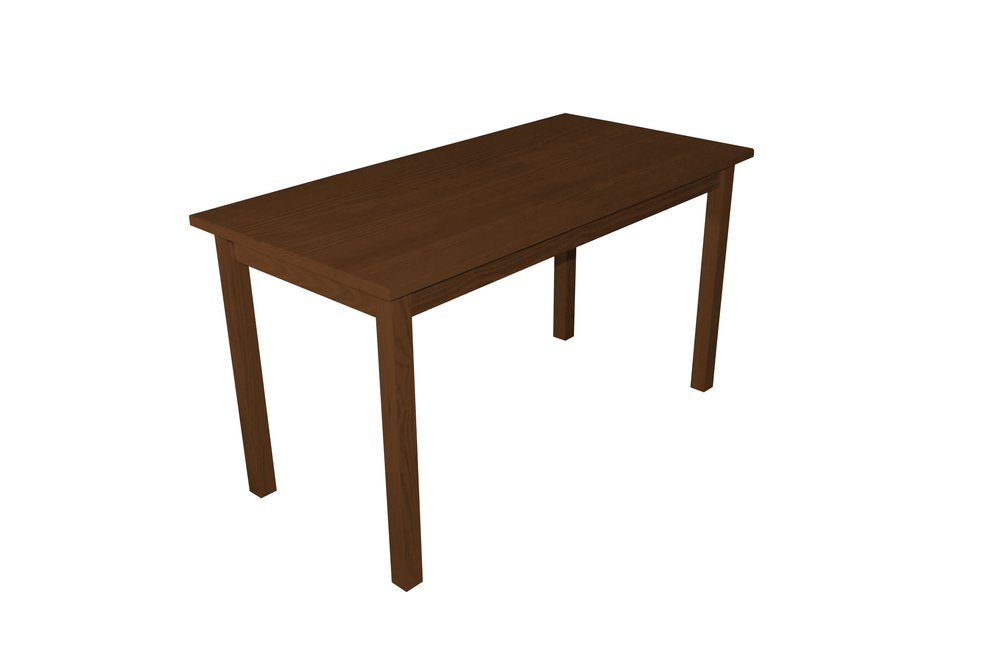 Raw Umber Solid Wood Dining Table - 60-inch