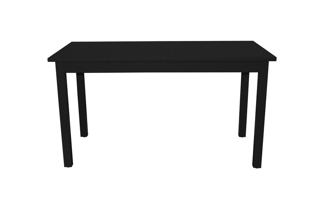 Black Solid Wood Dining Table - 60-inch