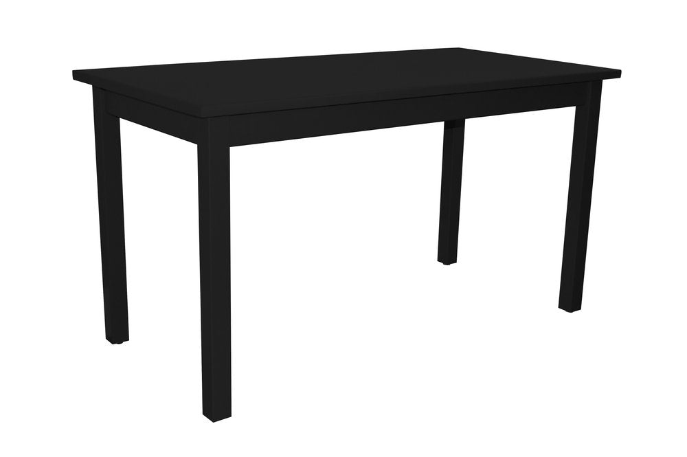 Black Solid Wood Dining Table - 60-inch