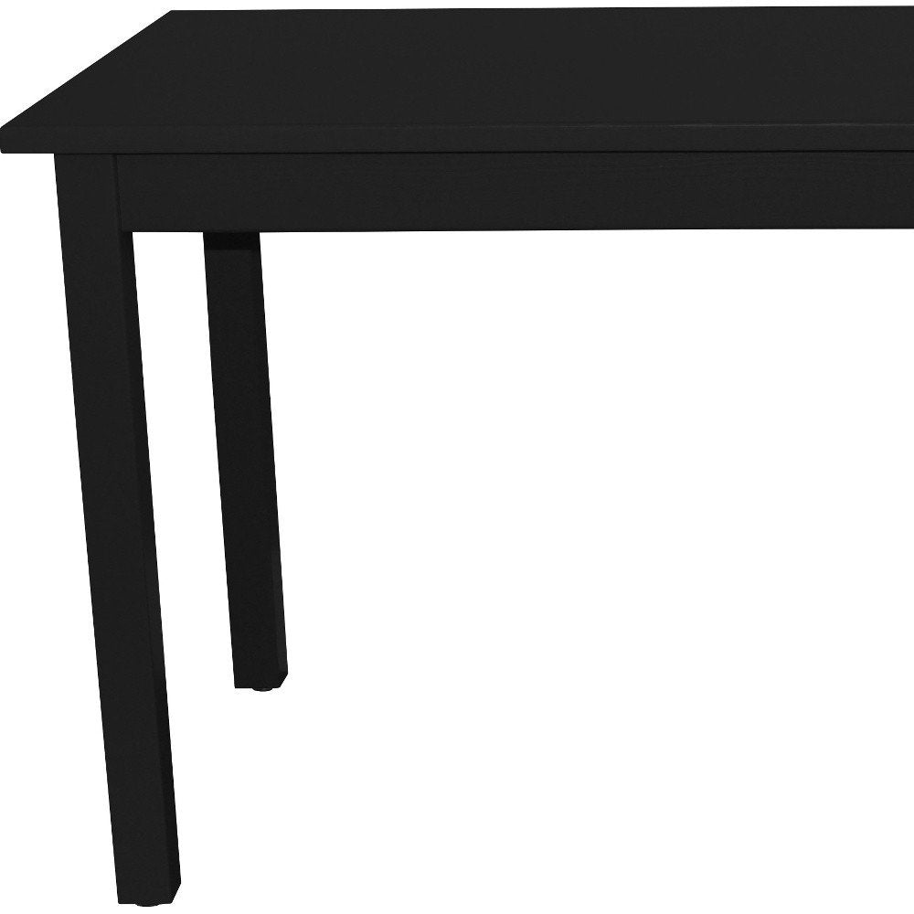 Black Solid Wood Dining Table - 60-inch