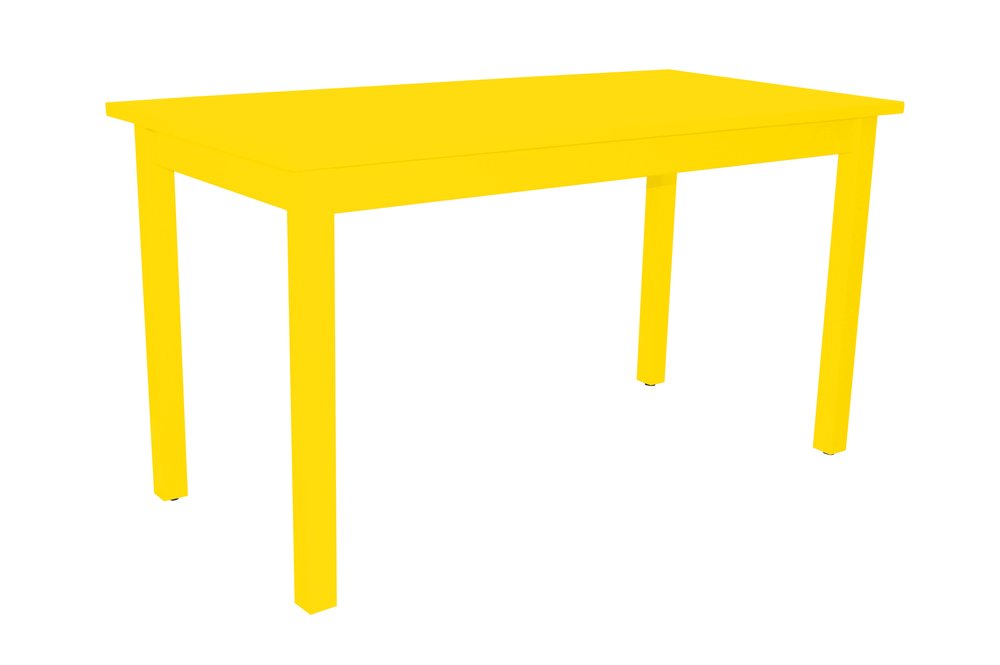 Yellow Solid Wood Dining Table - 60-inch